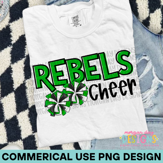 Rebels Cheer Green PNG Design