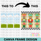 Checkered Brushstroke Canva Frame