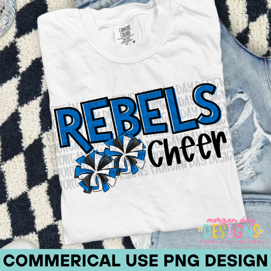 Rebels Cheer Blue PNG Design