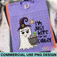 Girl Ghost I'm Just Here for the Candy PNG