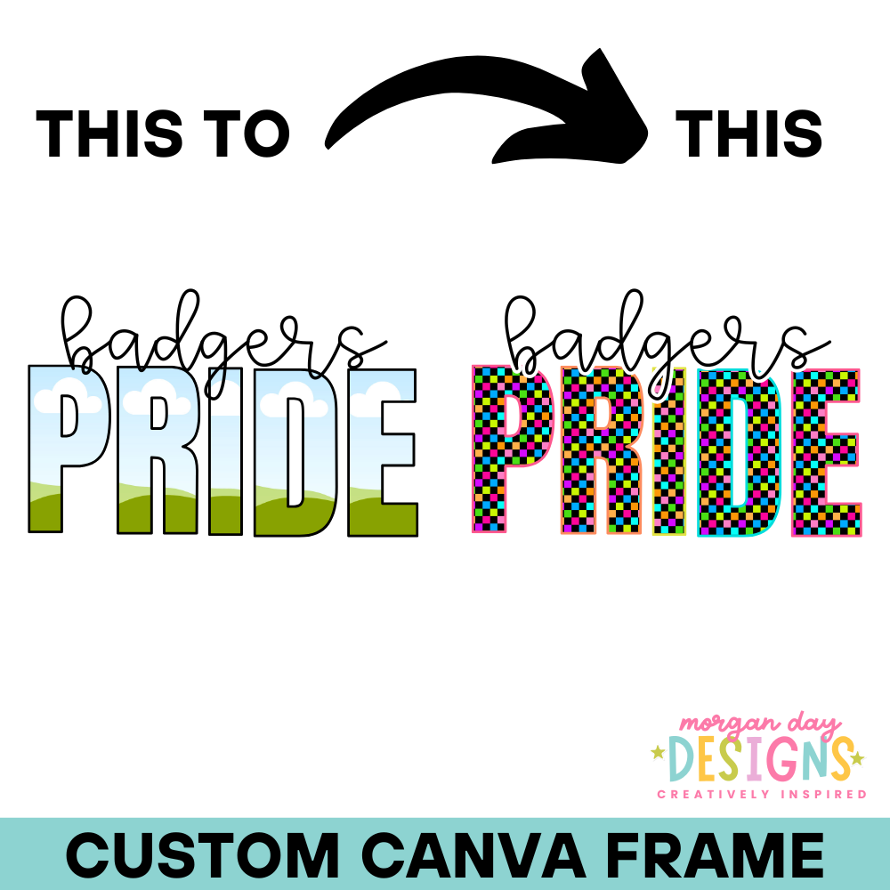 Custom Mascot Canva Frame