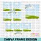Square Grid Canva Frame Bundle