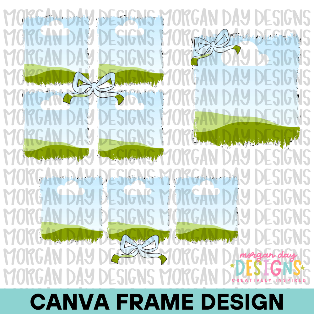 Square Grid Canva Frame Bundle