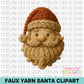 Faux Chunky Yarn Santa Clipart