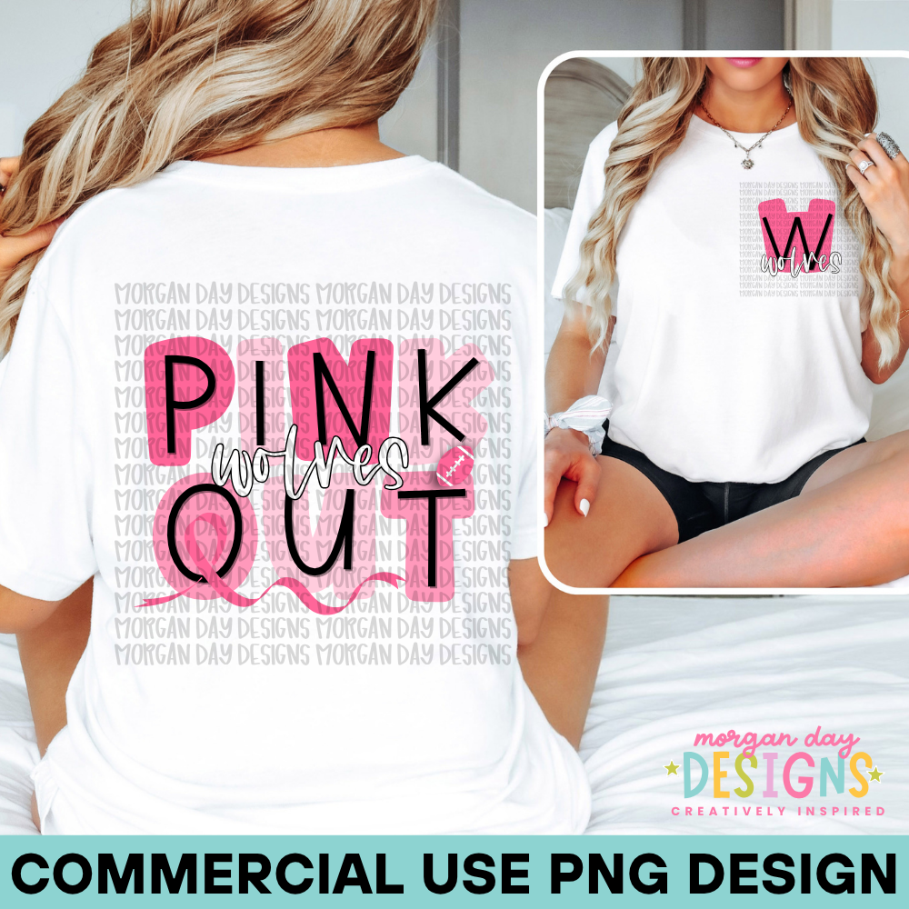 Pink Out Wolves PNG
