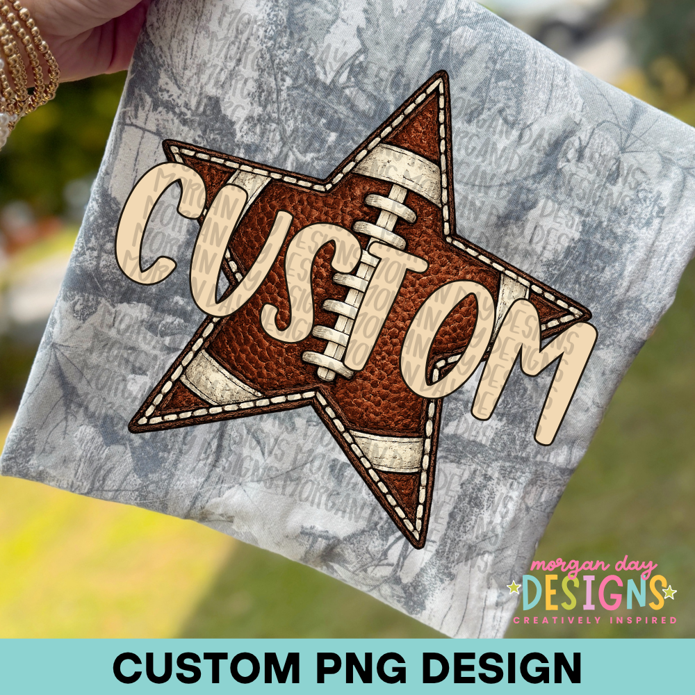 Custom Star Football PNG