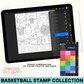 Basketball Season | Procreate Stamp Collection + Color Palette