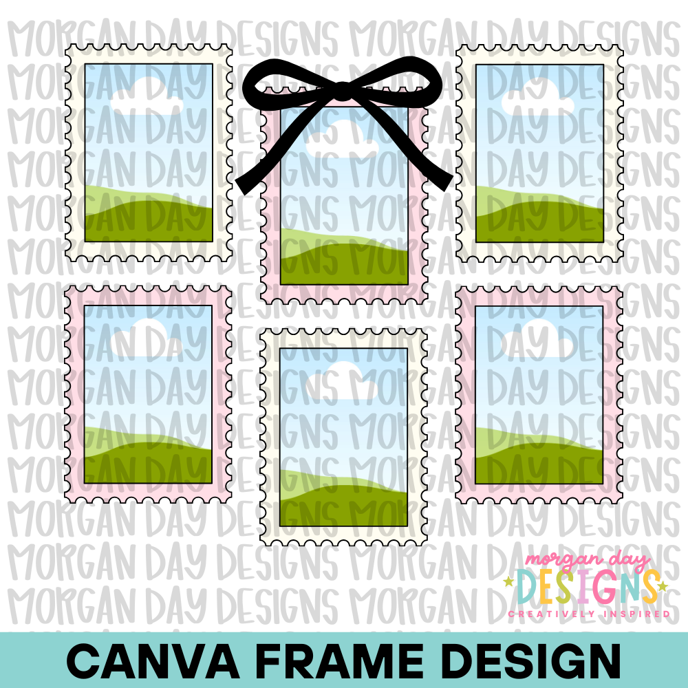 Coquette Stamp Canva Frame