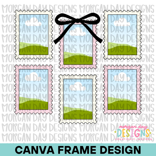 Coquette Stamp Canva Frame