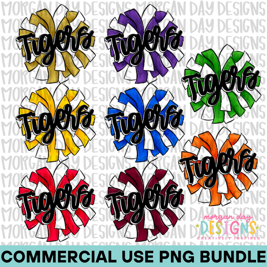 Tigers Cheer PNG Bundle