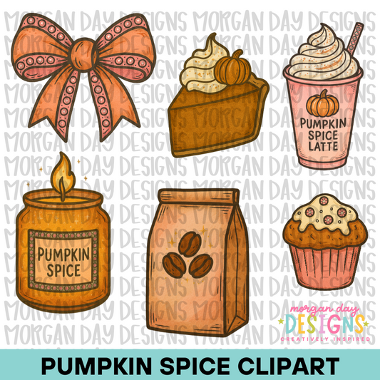 Pumpkin Spice Clipart Bundle