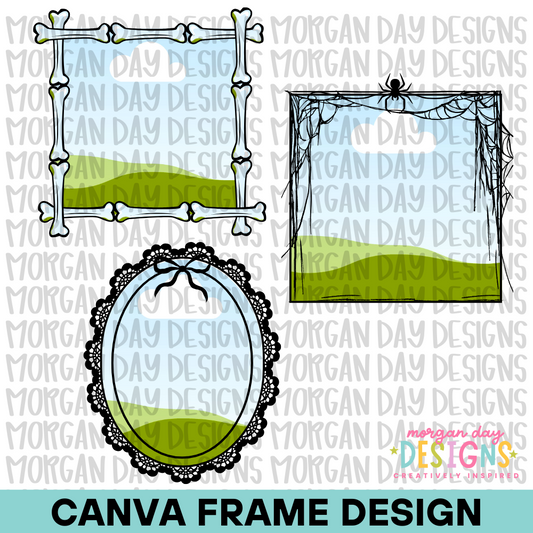 Halloween Canva Frame Bundle