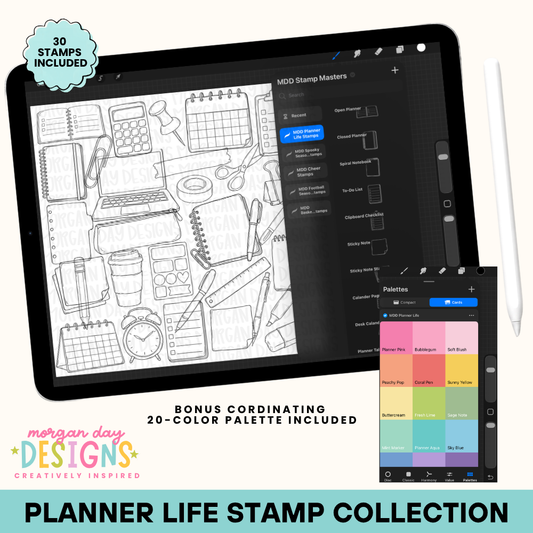 Planner Life | Procreate Stamp Collection + Color Palette