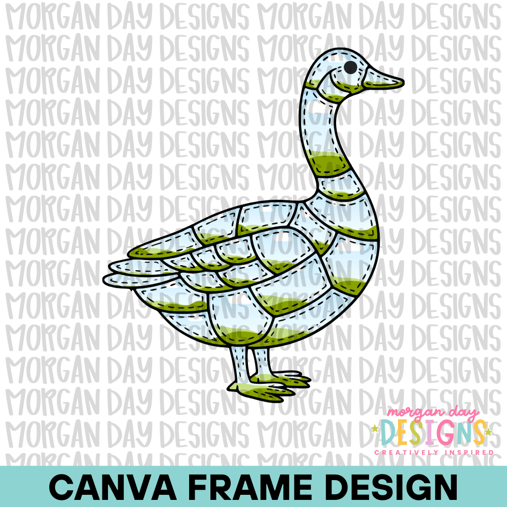 Patchwork Goose Canva Frame