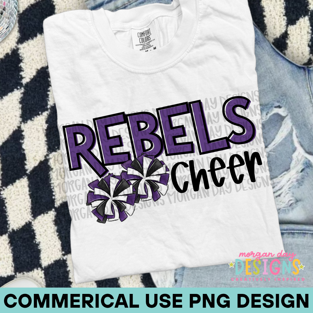 Rebels Cheer Purple PNG Design