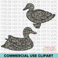 Camo Ducks Clipart Set 2