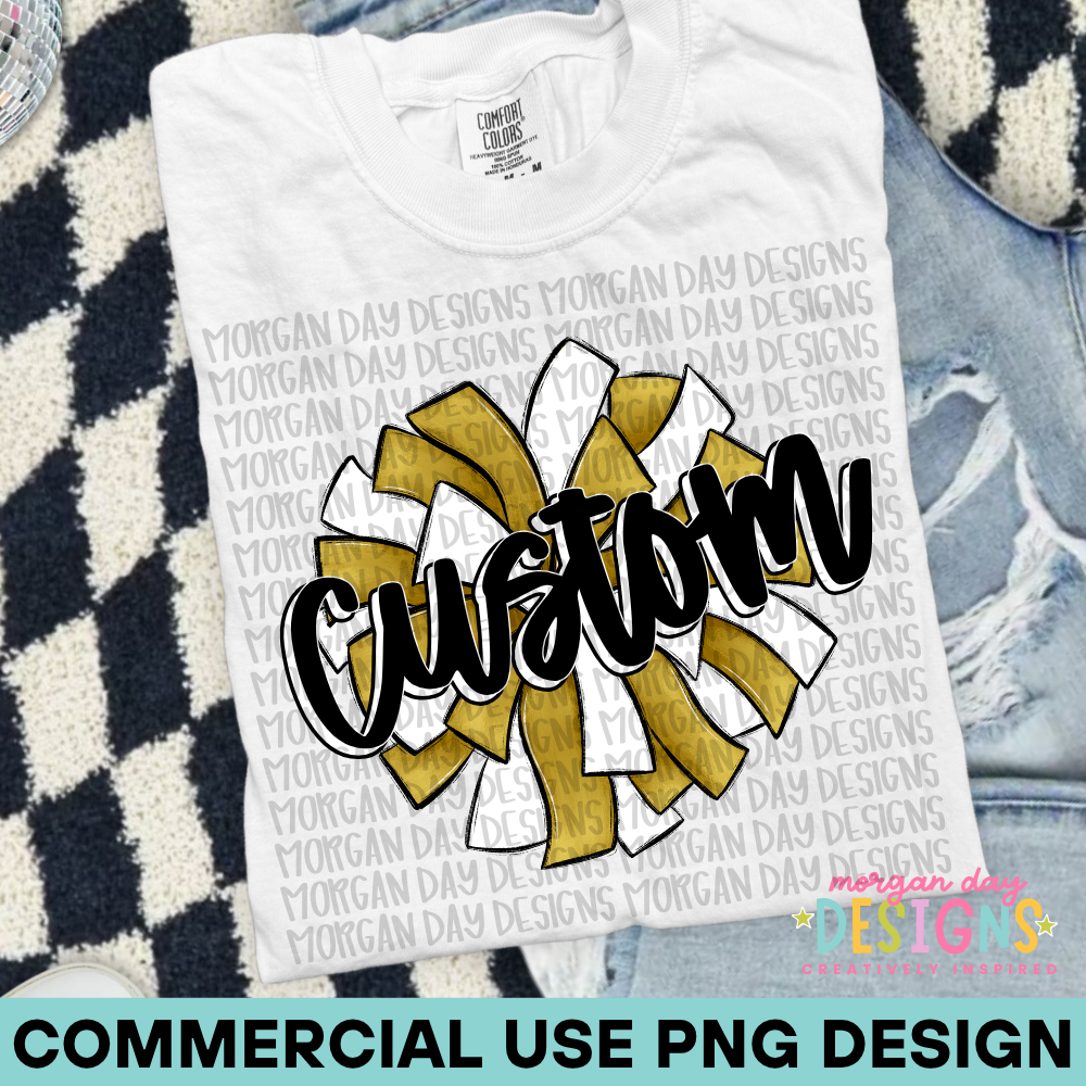 Custom Cheer Gold PNG