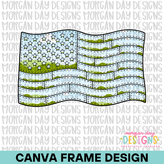 Patchwork Flag Canva Frame