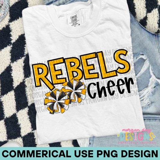 Rebels Cheer Yellow PNG Design