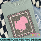 Camo Pink Turkey Stamp PNG 3