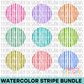 Circle Watercolor Stripe PNG Bundle