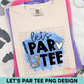Lets Par Tee Golf PNG Design