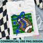 Preppy Football Blue PNG Design