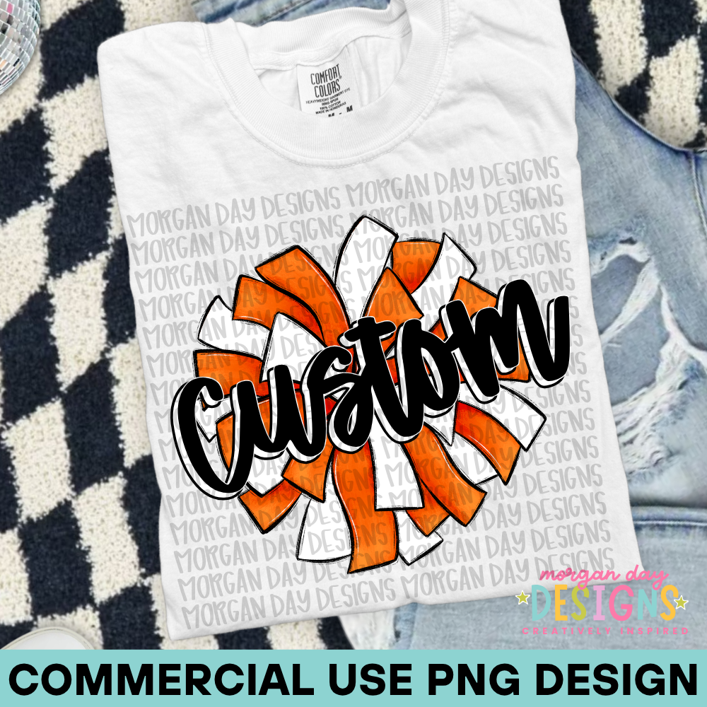 Custom Cheer Orange PNG