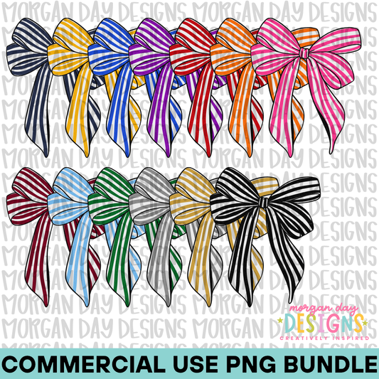 School Spirit Bow PNG Bundle