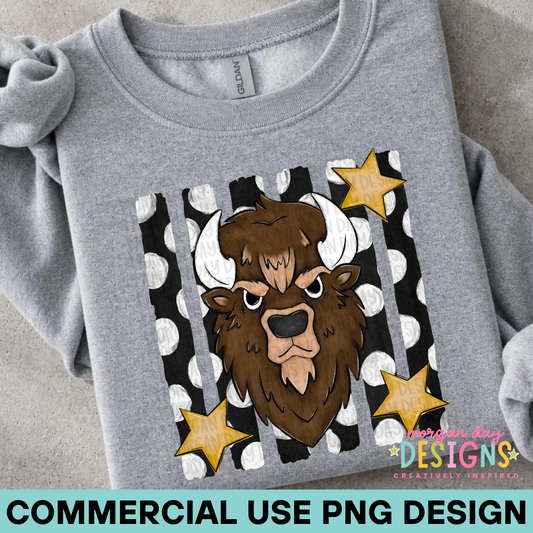 Buffalo Mascot PNG