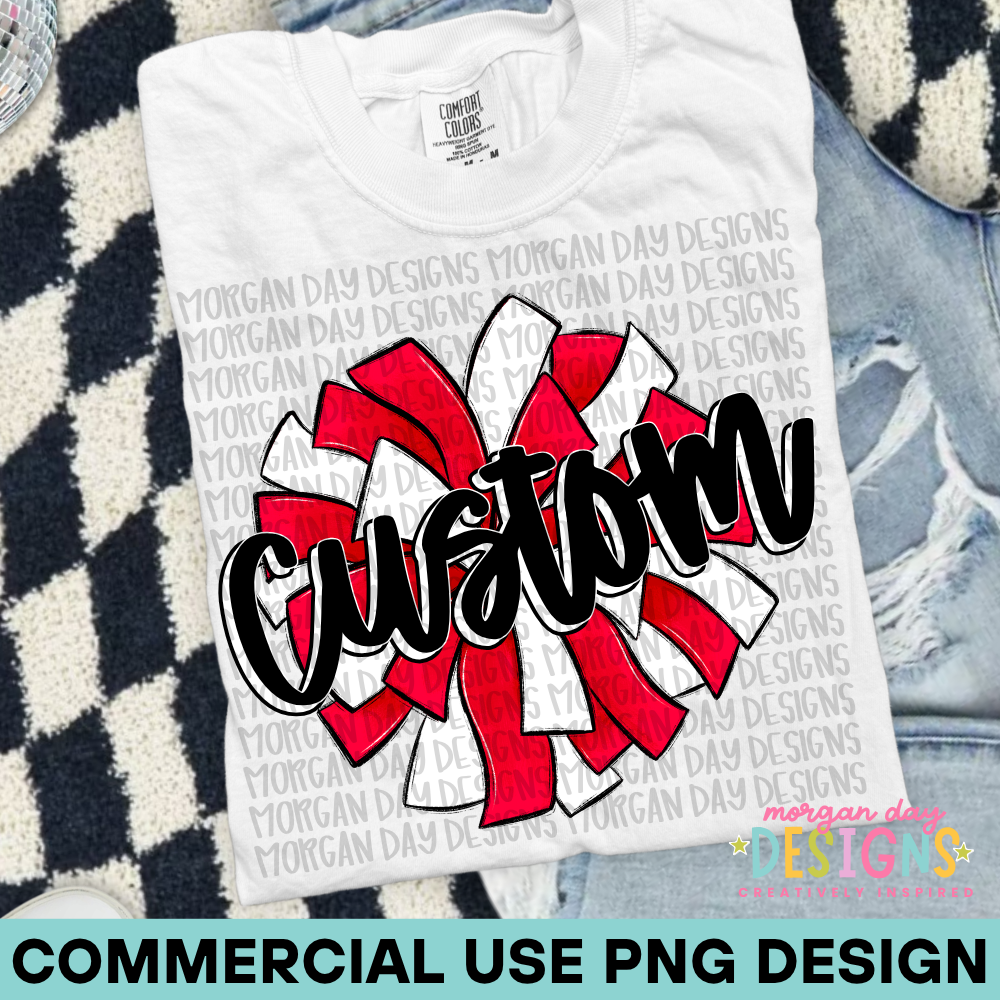 Custom Cheer Red PNG