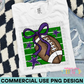 Preppy Football Purple PNG Design