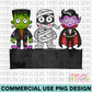 Halloween Monster Blank Name Plate PNG