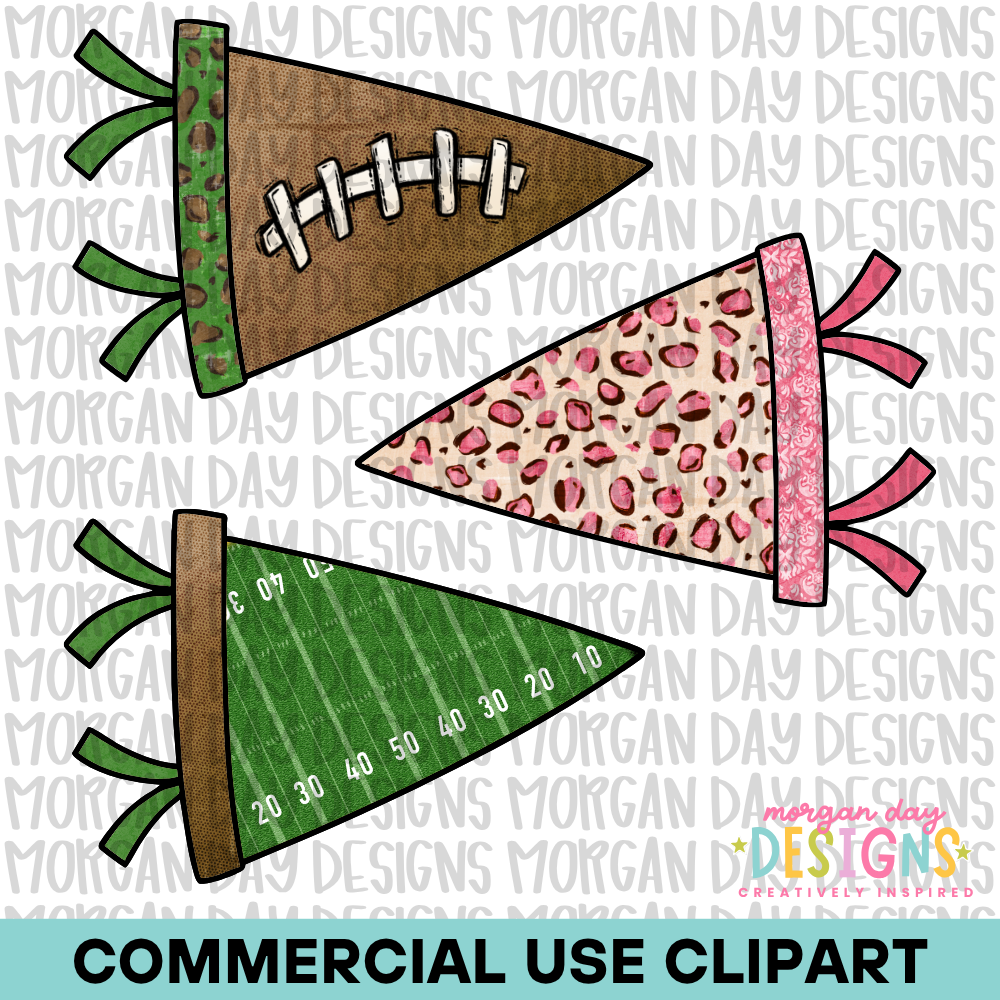 Football Pennant Flag Clipart