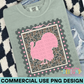 Camo Pink Turkey Stamp PNG