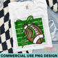 Preppy Football Green PNG Design