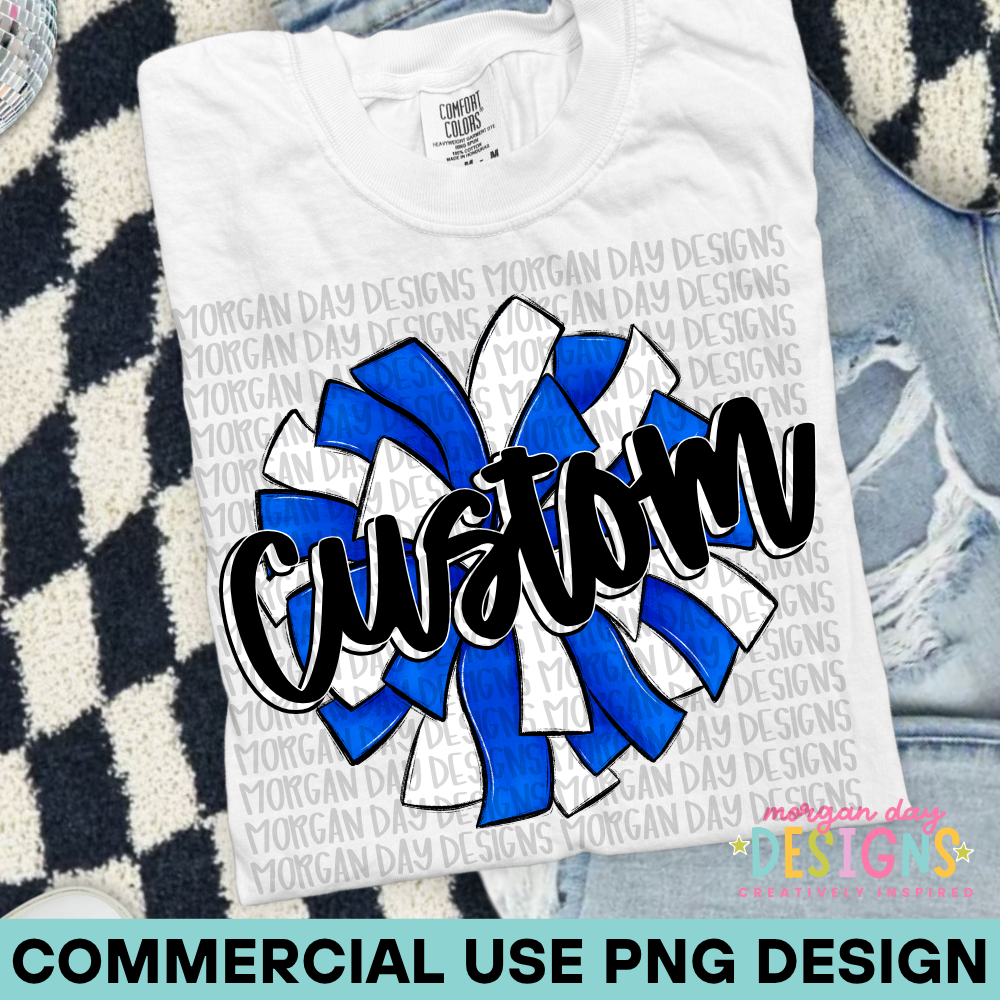 Custom Cheer Blue PNG