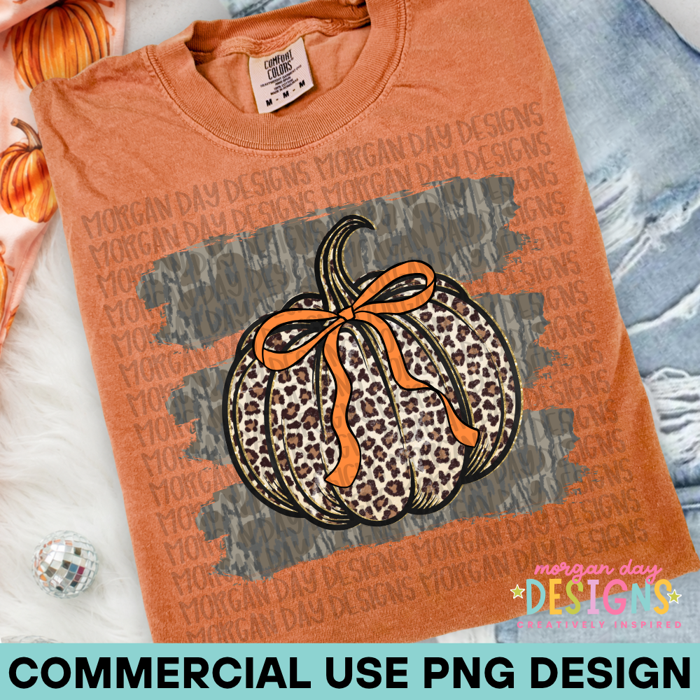 Camo Leopard Pumpkin PNG