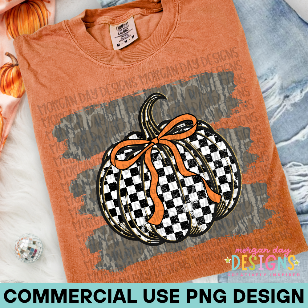 Camo Checkered Pumpkin PNG