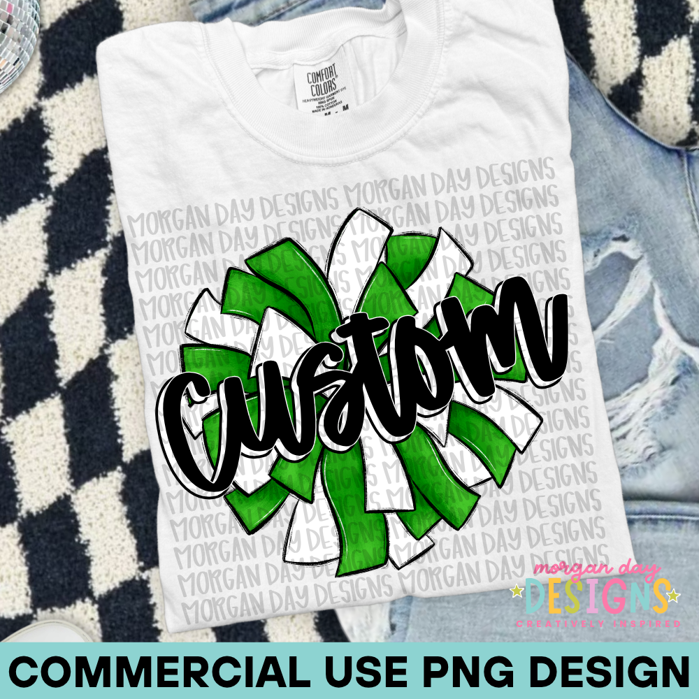 Custom Cheer Green PNG