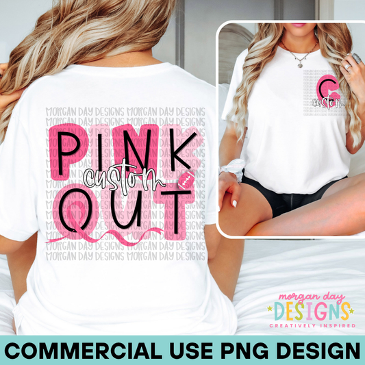 Custom Pink Out Mascot PNG