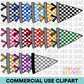 School Spirit Checkered Pennant Flag Clipart