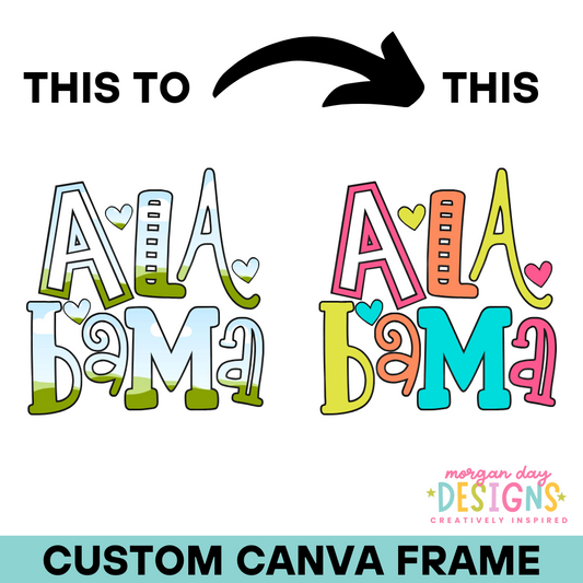 Custom State Canva Frame