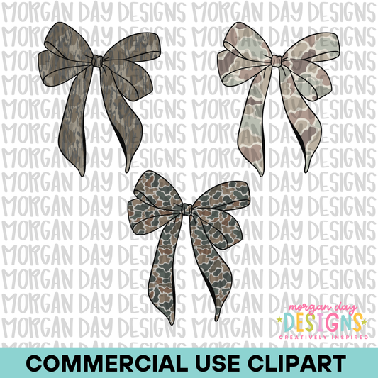 Camo Bow Clipart