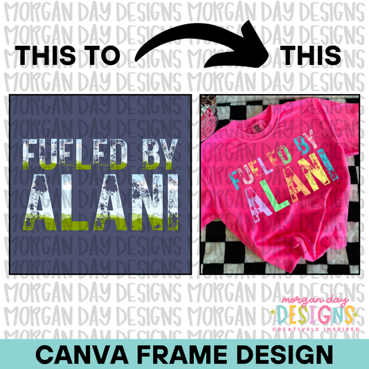 Fueled By Alani Canva Frame