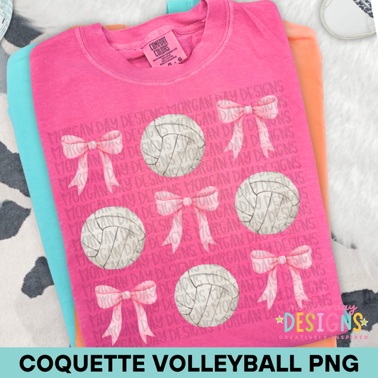 Coquette Volleyball PNG Design