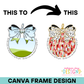 Coquette Christmas Ornament Canva Frame