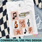 Marching Band Trombone Collage Orange PNG Design