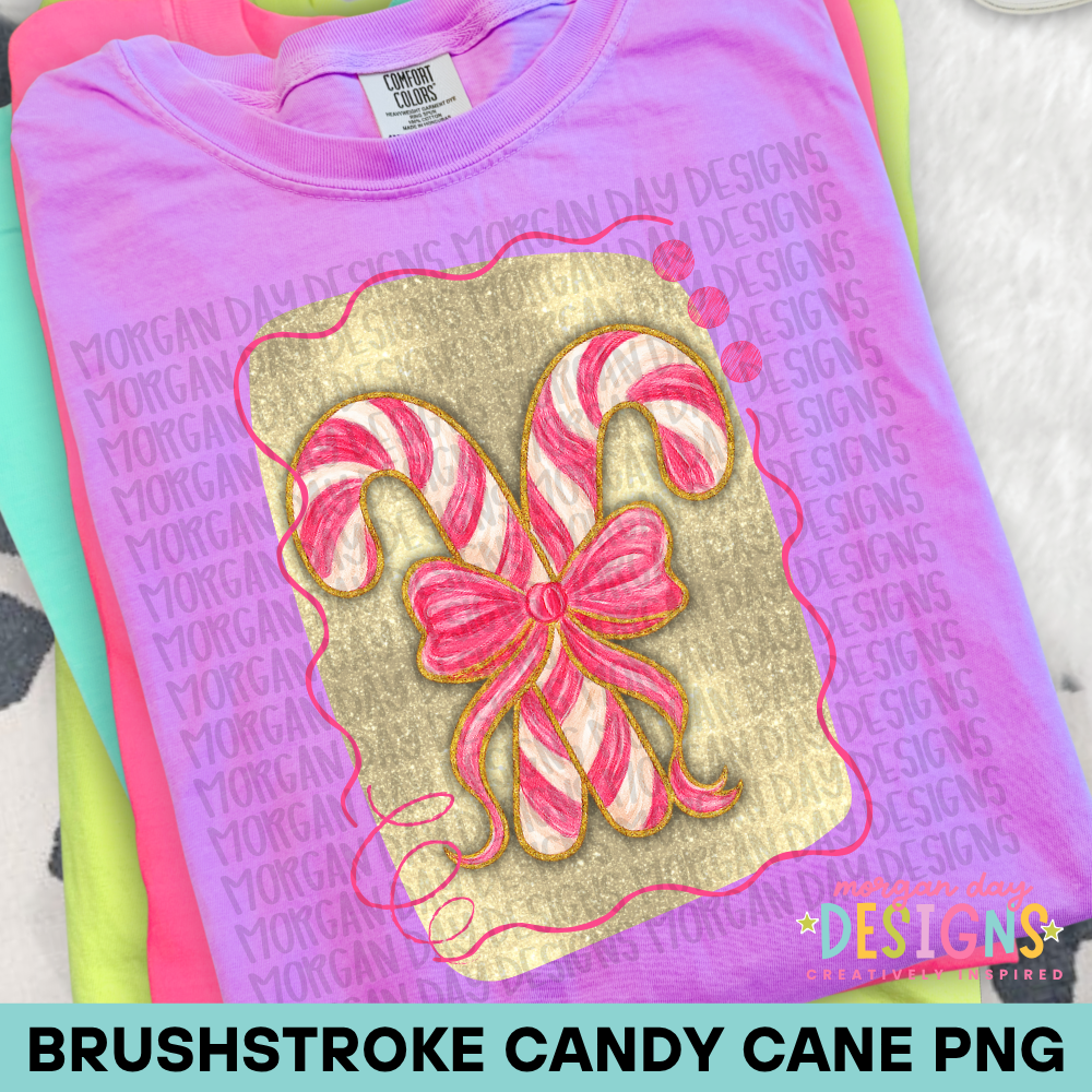 Coquette Candy Canes PNG Design