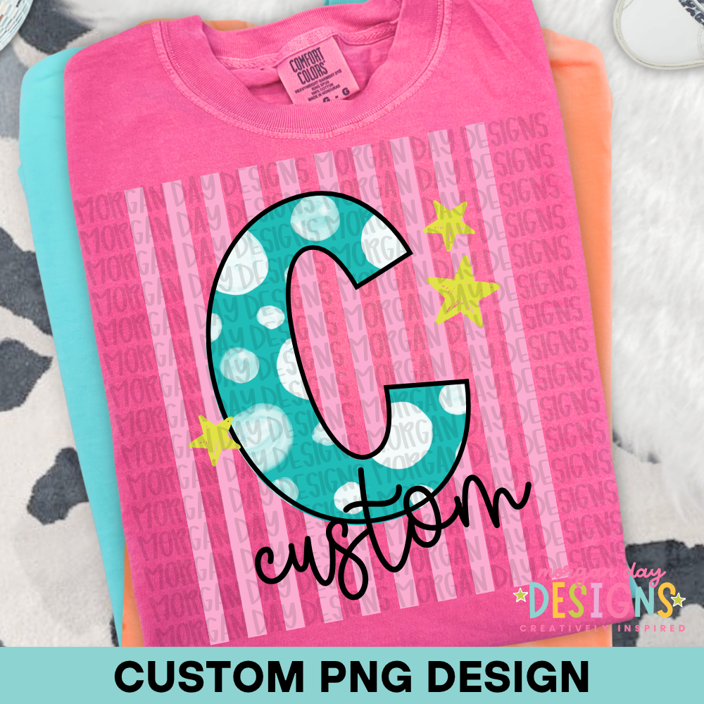 Custom Preppy Mascot Name PNG